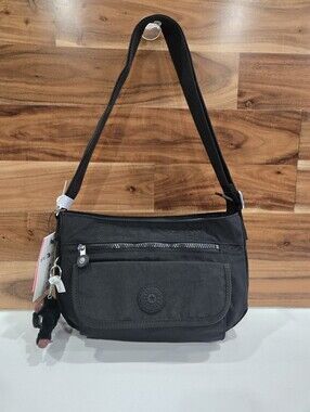 Kipling Black Shoulder Crossbody Bag Medium Syru NEW